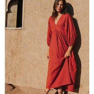 ROVE Terracotta Long Sleeve Dress